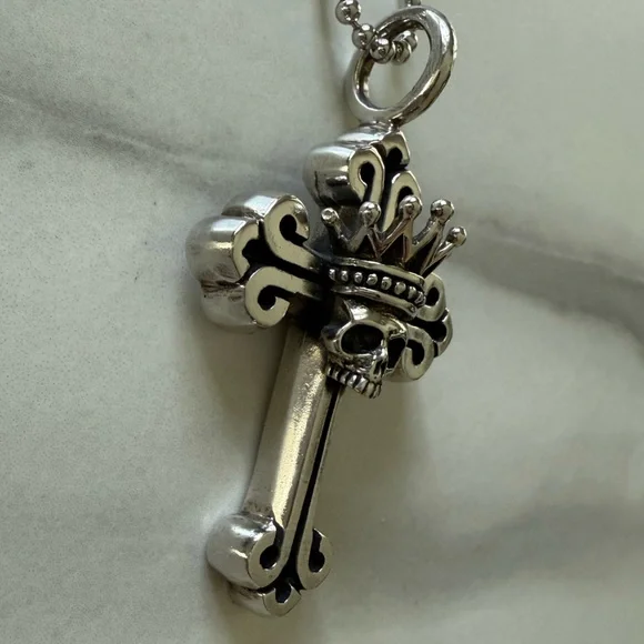 King Baby Studio Silver Cross Pendant Necklace - Picture 6 of 9
